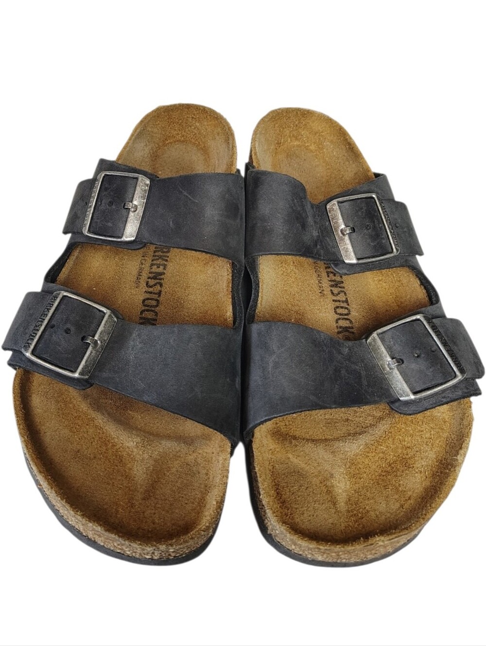 Birkenstock Arizona Black Oiled Leather Sandals Unisex Women's 9 Men's 7